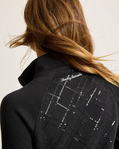 Tommy Bahama | Aruba Diamond Days Embroidered Full-Zip Sweatshirt / Black