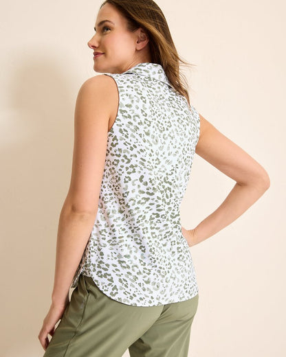 Tommy Bahama | Aubrey Leopard Leisure IslandZone® Polo / Tea Leaf