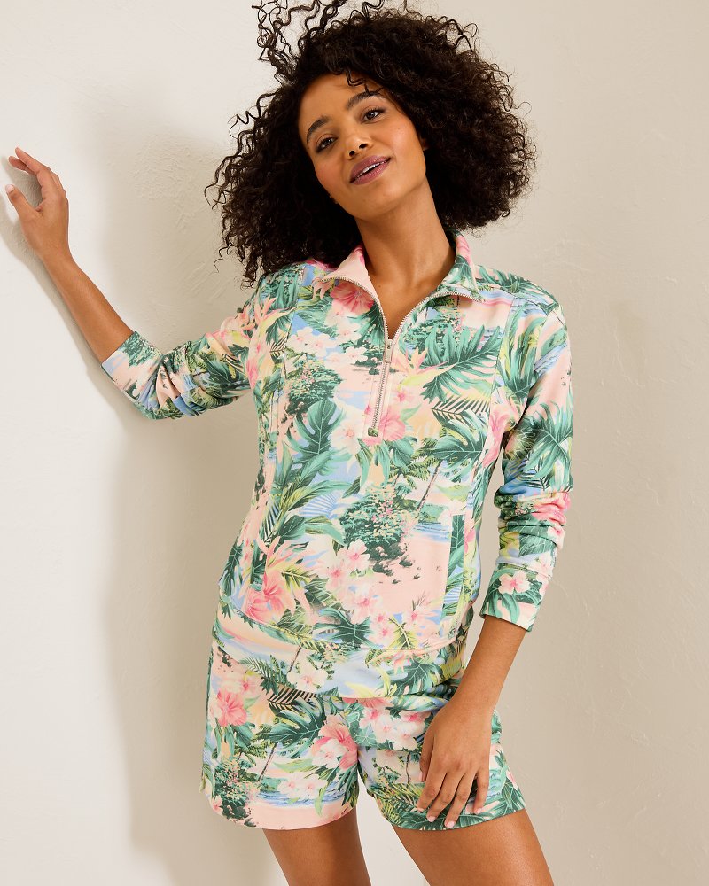 Tommy Bahama | Marina Del Mar Ocean Vida Half-Zip Sweatshirt / Malibu Peach