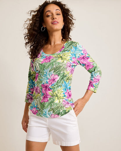 Tommy Bahama | Ashby Isles Jungle Jewels 3/4-Sleeve T-Shirt / Coconut