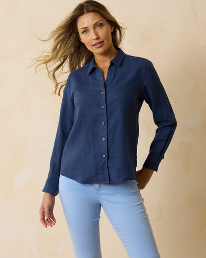 Tommy Bahama | Coastalina Linen Long-Sleeve Shirt / Island Navy