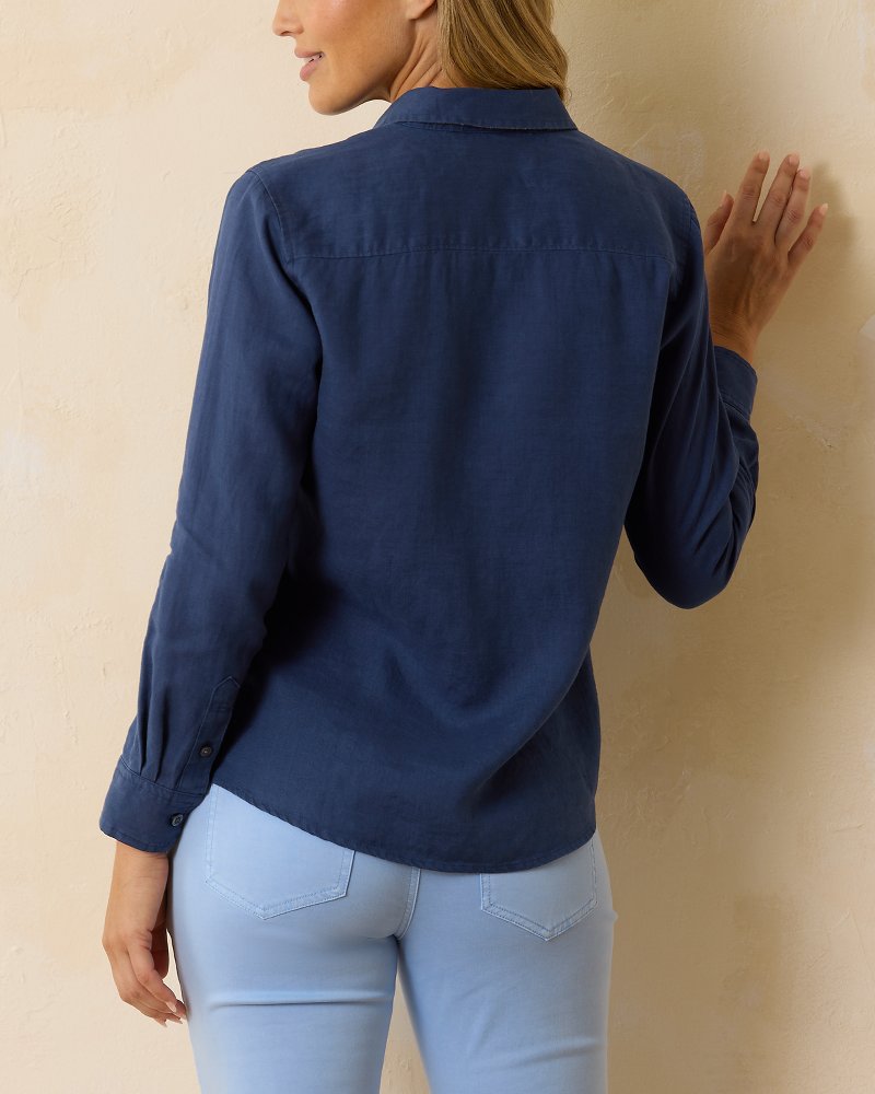 Tommy Bahama | Coastalina Linen Long-Sleeve Shirt / Island Navy
