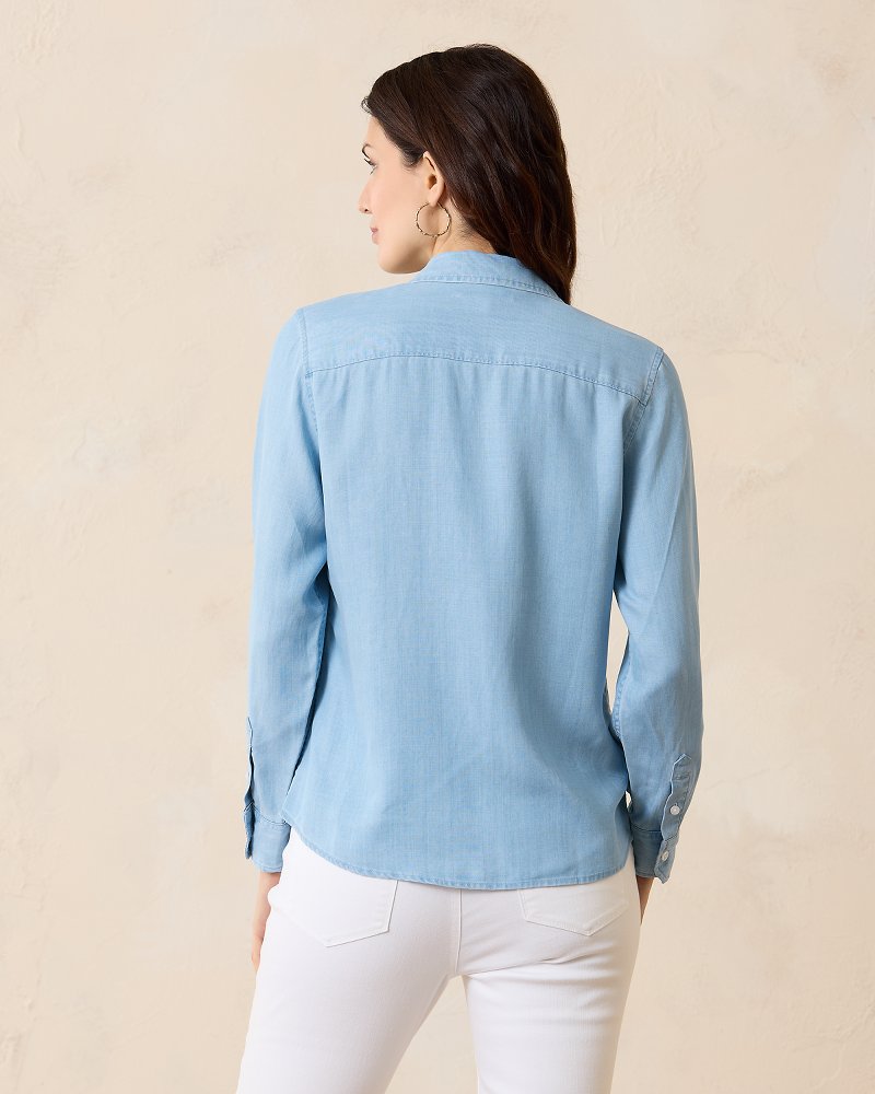Tommy Bahama | Chambray All Day Long-Sleeve Shirt / Light Storm Wash