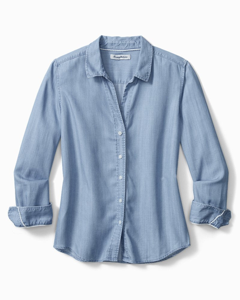 Tommy Bahama | Chambray All Day Long-Sleeve Shirt / Light Storm Wash