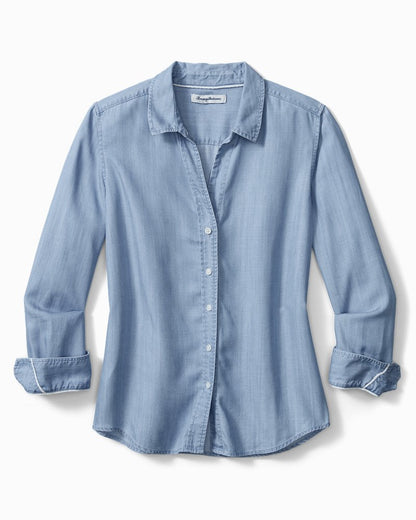 Tommy Bahama | Chambray All Day Long-Sleeve Shirt / Light Storm Wash