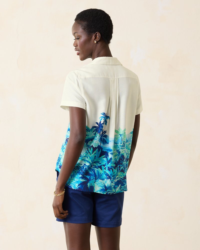 Tommy Bahama | Oceanside Views Talulla Silk Camp Shirt / Coconut