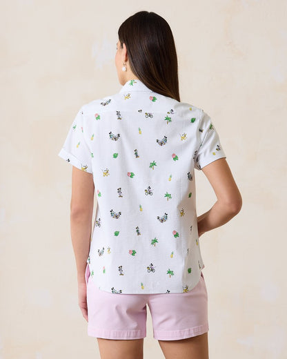 Tommy Bahama | Disney Nova Wave Beach Cruiser Camp Shirt / White