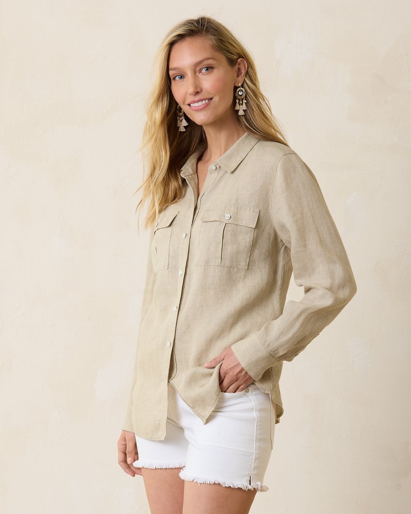 Tommy Bahama | Coastalina Utility Linen Shirt / Natural