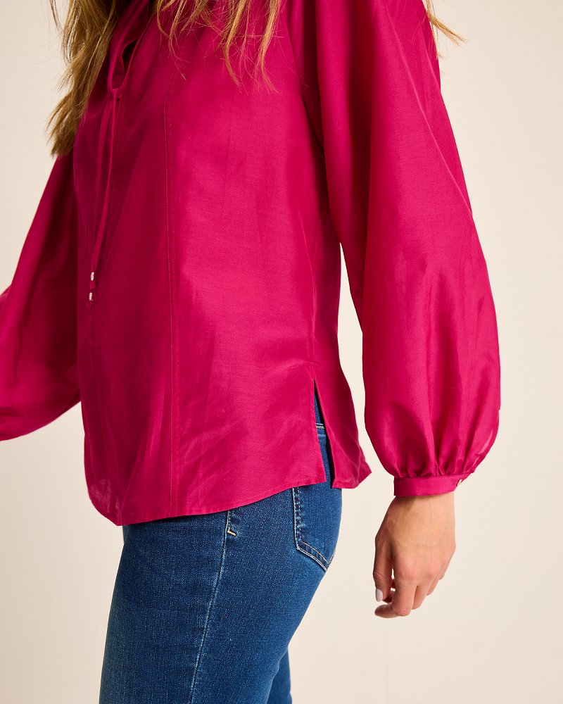 Tommy Bahama | Agua Amara Seamed Peasant Top / Pink Papaya