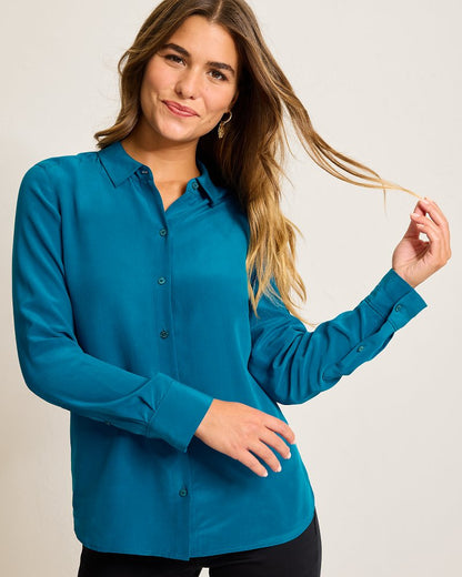 Tommy Bahama | Classic Long-Sleeve Silk Shirt / Academy