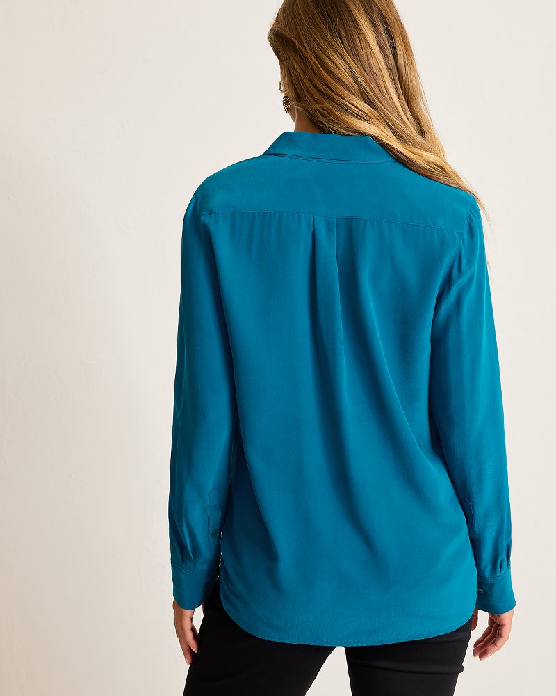 Tommy Bahama | Classic Long-Sleeve Silk Shirt / Academy