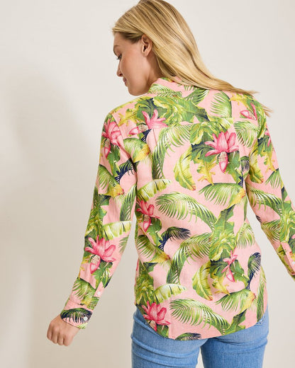 Tommy Bahama | Coastalina Frond Royal Linen Shirt / Coral Haze