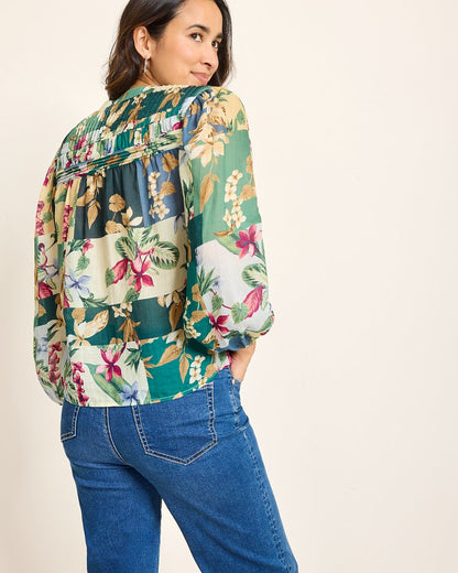 Tommy Bahama | Hightide Flora Pintuck Blouse / Bonsai