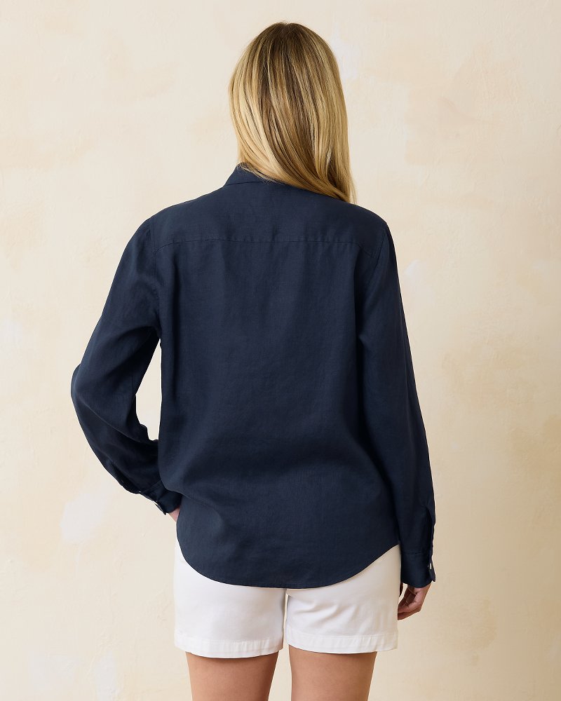 Tommy Bahama | Coastalina Relaxed Long-Sleeve Linen Top / Coastline