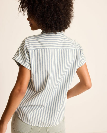 Tommy Bahama | Seaway Stripe Coastal Twill Shirt / Seacoast Wash