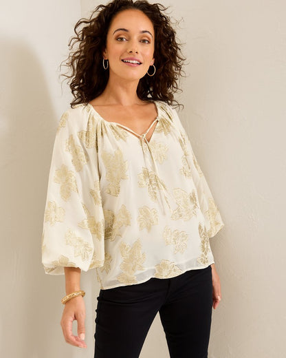 Tommy Bahama | Shimmering Shores Peasant Top / Coconut