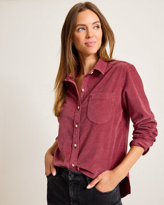 Tommy Bahama | Coasta Cord Sun-Washed Shirt / Sangria Red
