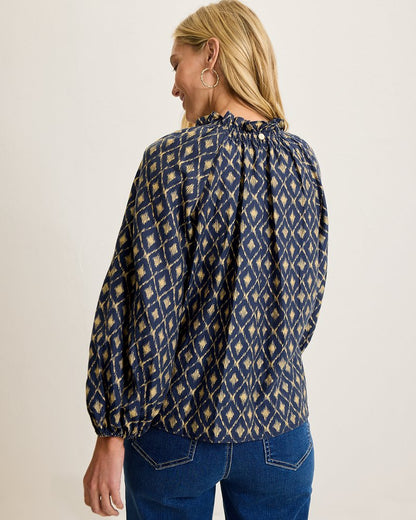 Tommy Bahama | Diamond Cay Smocked Peasant Top / Coastline
