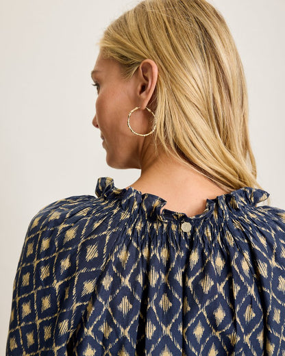 Tommy Bahama | Diamond Cay Smocked Peasant Top / Coastline