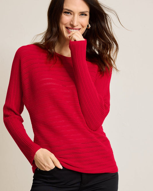 Tommy Bahama | Jewel Bay Sequin V-Neck Sweater / Tango Red