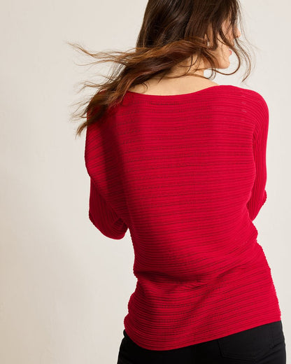 Tommy Bahama | Jewel Bay Sequin V-Neck Sweater / Tango Red