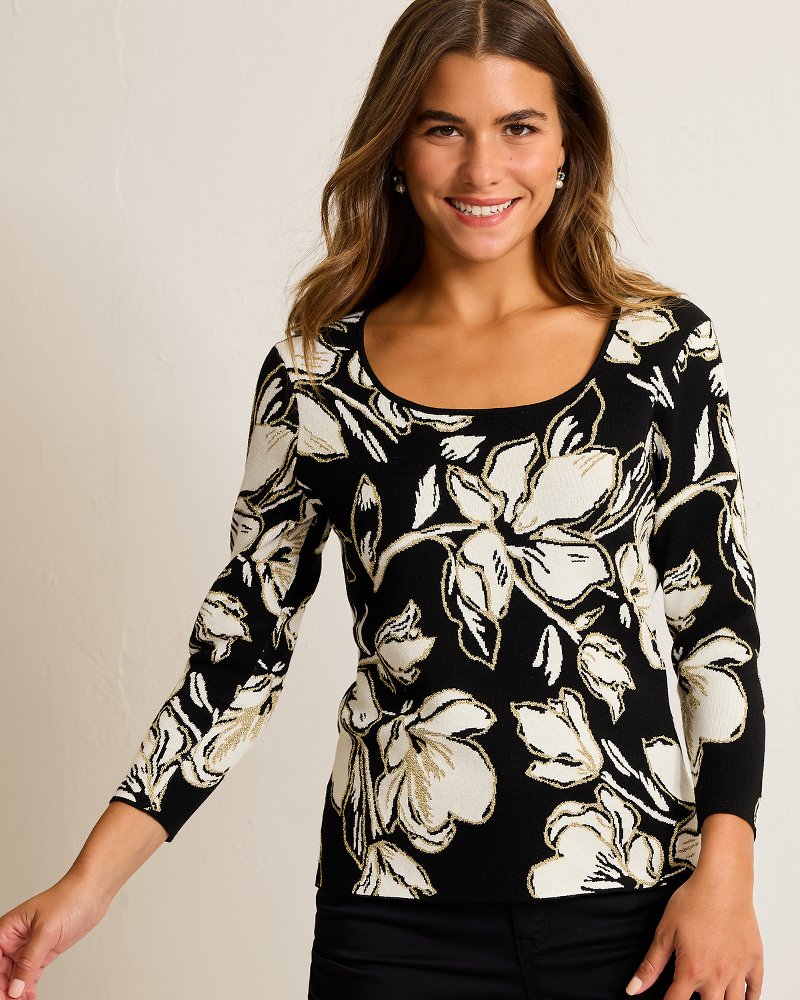 Tommy Bahama | Noche Mar Jacquard Sweater / Black