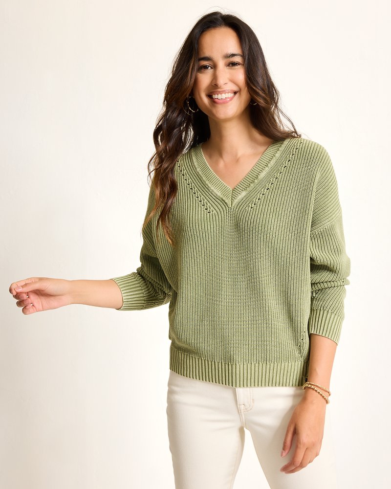 Tommy Bahama | Salt Wash V-Neck Sweater / Dusty Thyme
