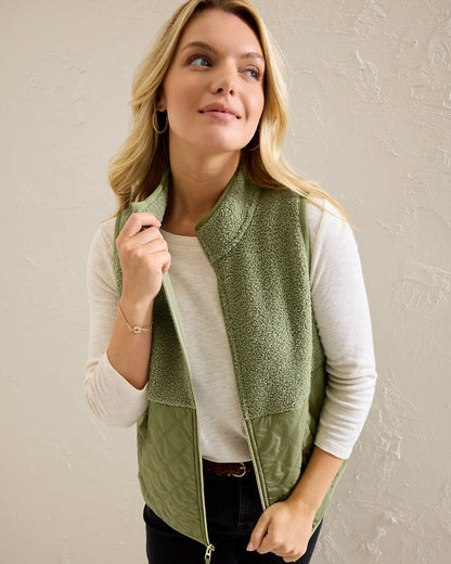 Tommy Bahama | Faux Sherpa Hybrid Vest / Dusty Thyme