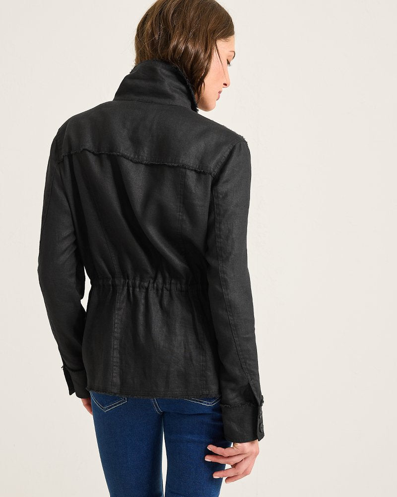 Tommy Bahama | Two Palms Linen Raw-Edge Utility Jacket / Black