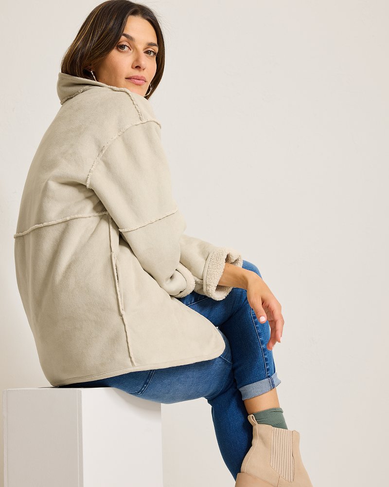 Tommy Bahama | Reversible Faux Shearling Coat / Oatmeal