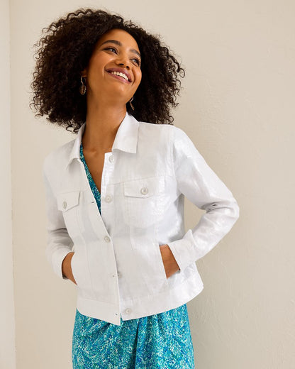 Tommy Bahama | Two Palms Shimmer Linen Jacket / White