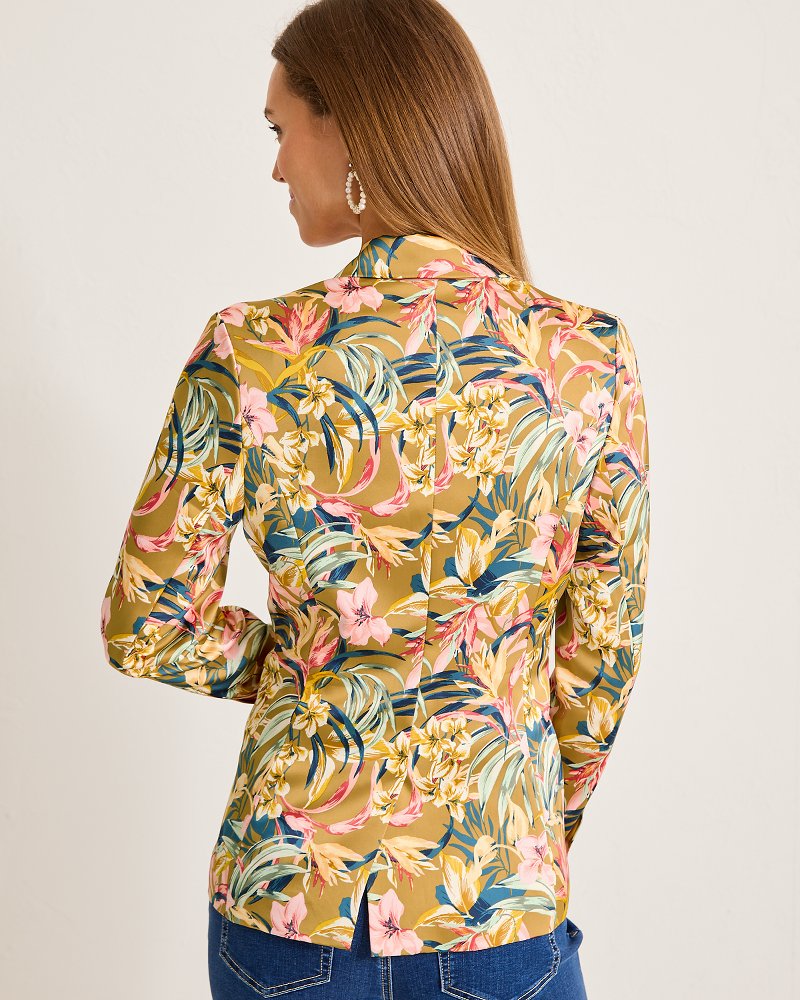 Tommy Bahama | Flora Amora Satin Blazer / Greek Olive