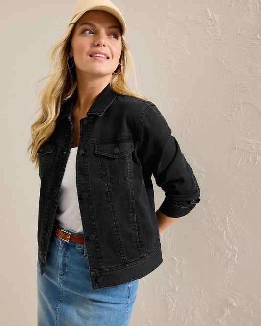 Tommy Bahama | Black Classic Jean Jacket / Coastal Black Wash