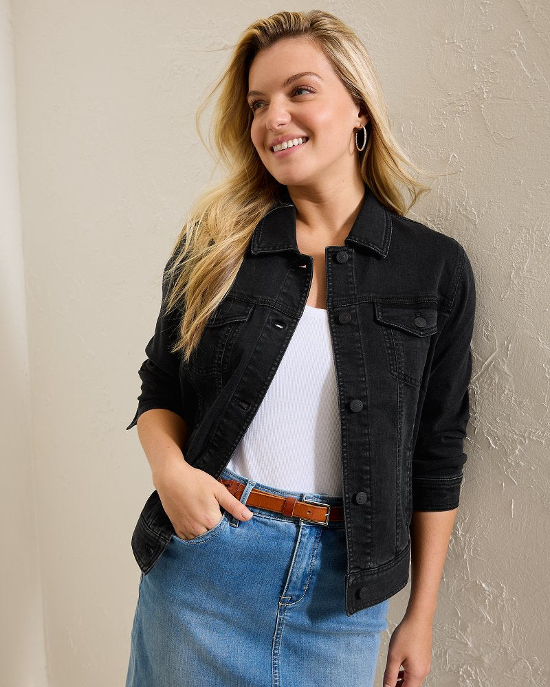 Tommy Bahama | Black Classic Jean Jacket / Coastal Black Wash