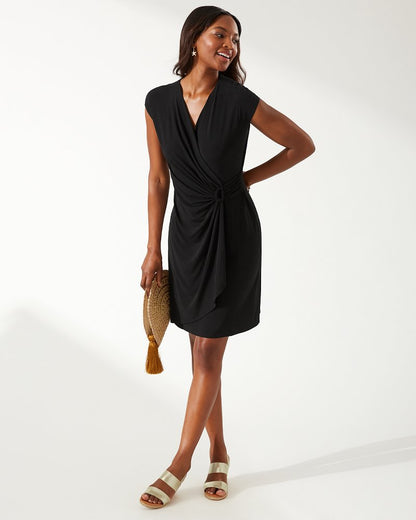 Tommy Bahama | Clara Faux-Wrap Dress / Black