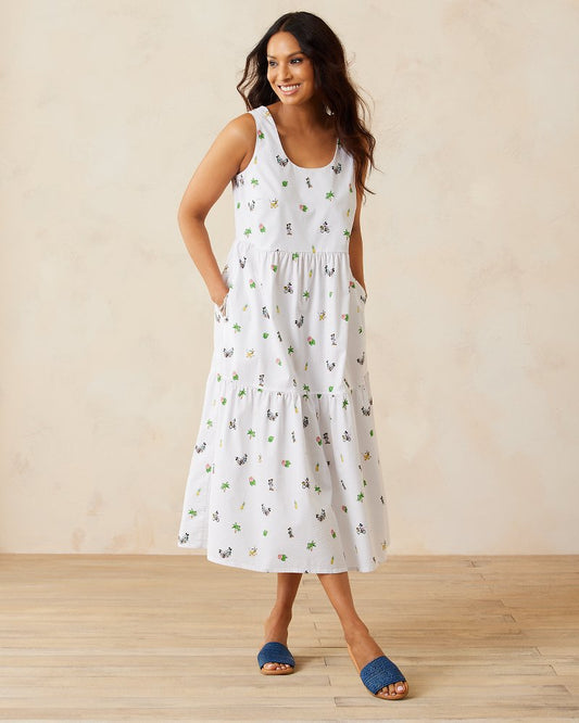 Tommy Bahama | Disney Nova Wave Beach Cruiser Midi Dress / White