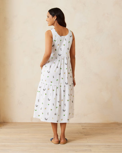 Tommy Bahama | Disney Nova Wave Beach Cruiser Midi Dress / White
