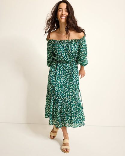 Tommy Bahama | Jeweled Jaguar Midi Dress / Blue Atlas