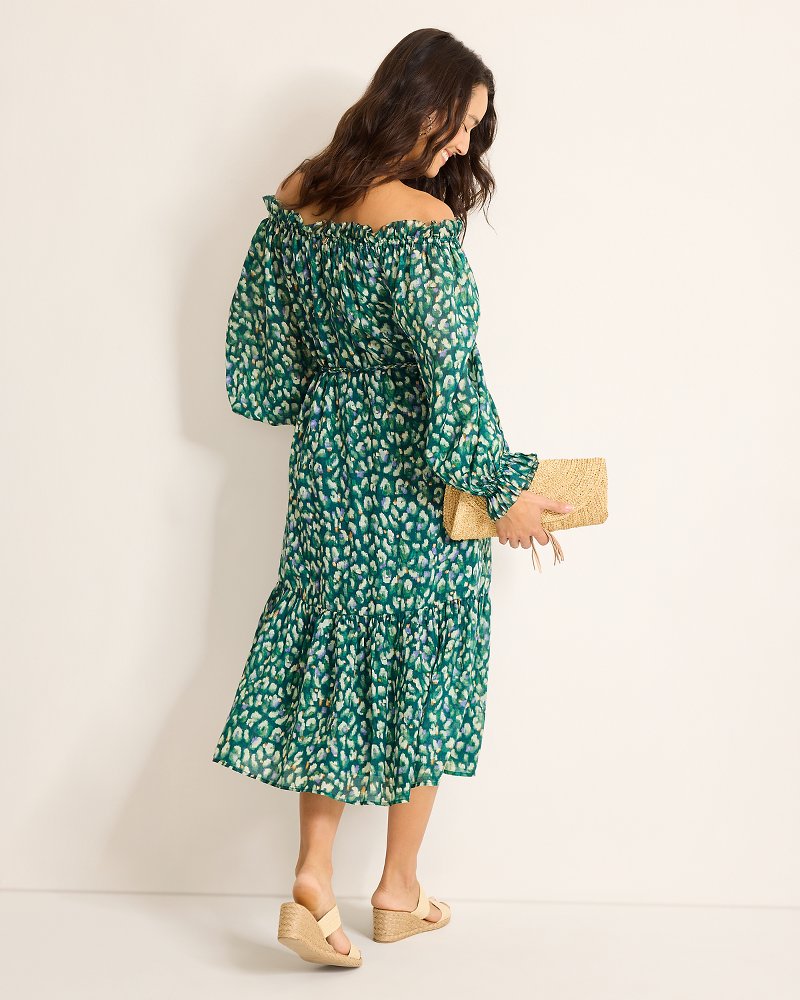 Tommy Bahama | Jeweled Jaguar Midi Dress / Blue Atlas