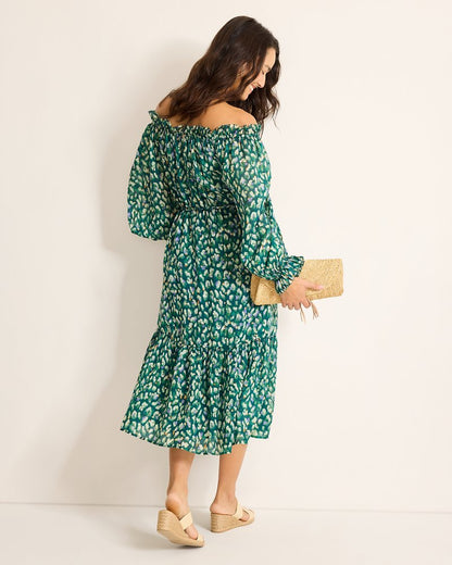 Tommy Bahama | Jeweled Jaguar Midi Dress / Blue Atlas