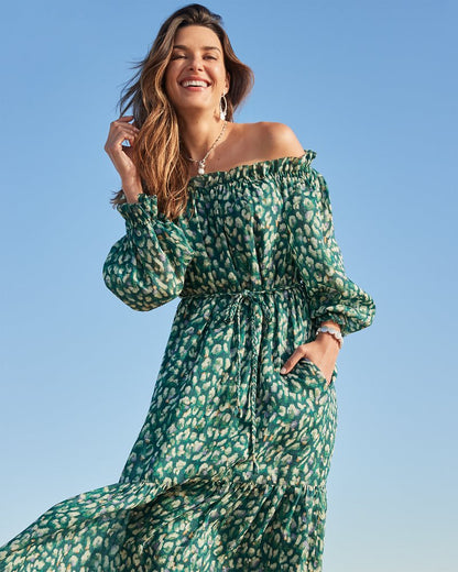 Tommy Bahama | Jeweled Jaguar Midi Dress / Blue Atlas