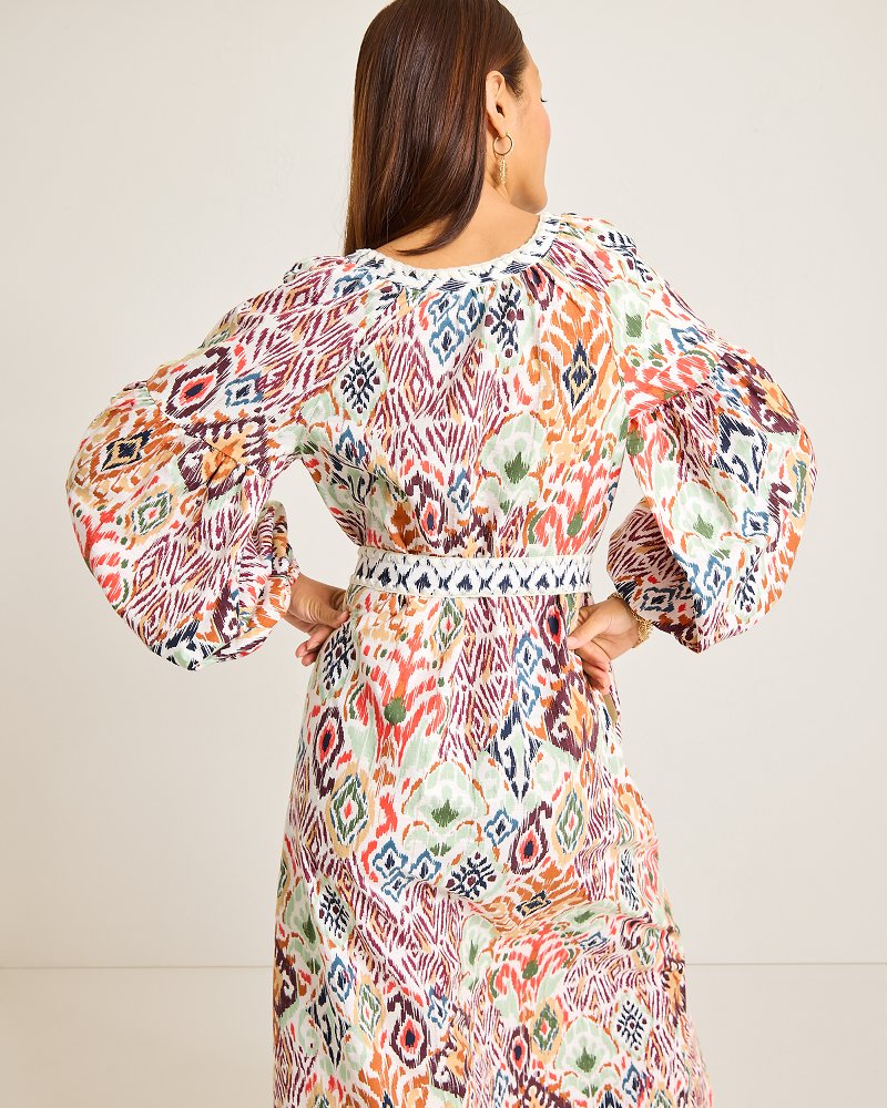 Tommy Bahama | Vista Cove Long-Sleeve Midi Dress / White Sand