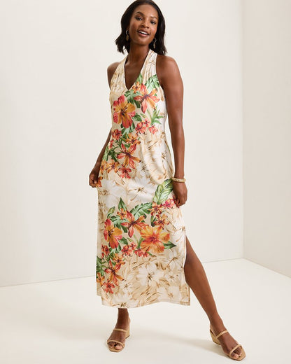 Tommy Bahama | Sandy Solar Bloom Maxi Dress / Travertine