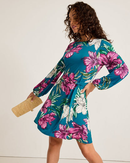 Tommy Bahama | Villa Garden Long-Sleeve Short Dress / Academy