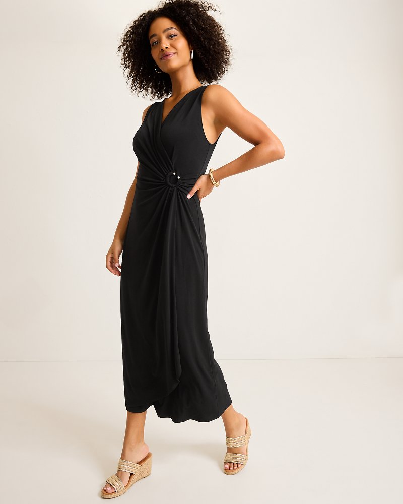 Tommy Bahama | Clara Glimmer Maxi Wrap Dress / Black