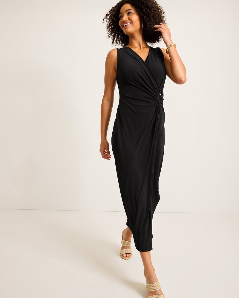 Tommy Bahama | Clara Glimmer Maxi Wrap Dress / Black