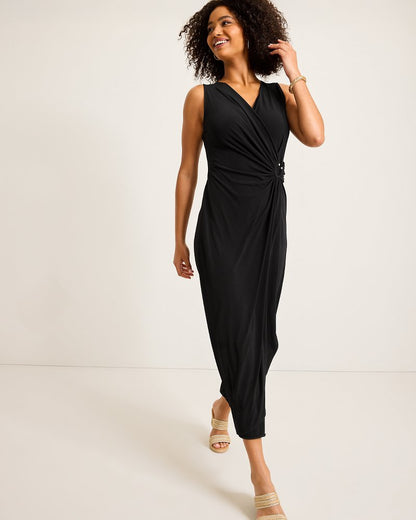 Tommy Bahama | Clara Glimmer Maxi Wrap Dress / Black