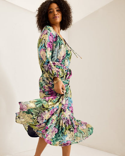Tommy Bahama | Jungle Jewels Shimmer Maxi Dress / Black