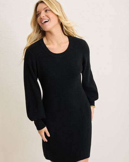 Tommy Bahama | Flared Pickford Balloon-Sleeve Dress / Black