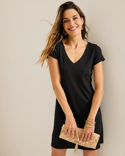 Tommy Bahama | Darcy V-Neck Short Dress / Black